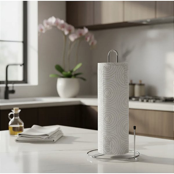 Suporte Para Papel Toalha em Inox Vertical M
