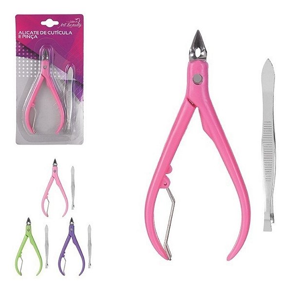 Kit Alicate para Cutículas 10,4cm + Pinça Sobrancelha LBasic