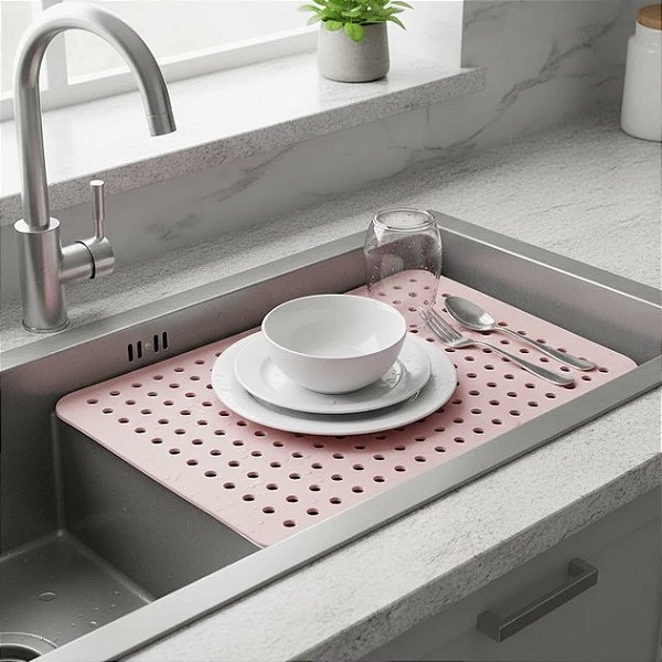 Tapete Protetor Escorredor de Pia Antirrisco Resistente 33cm C018