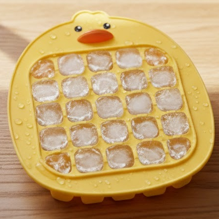 Forma de Gelo Infantil Divertida Pato Amarelo 25 Cubos Top C535