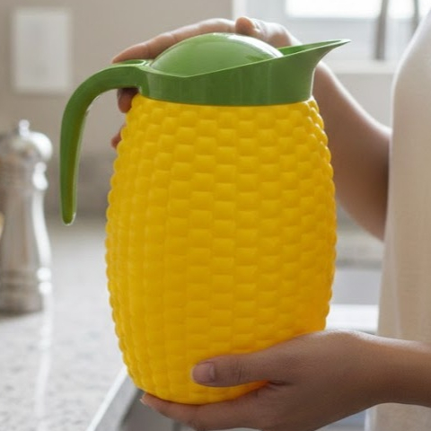 Jarra Para Suco Água com Alça Amarelo e Verde Milho 1,5L