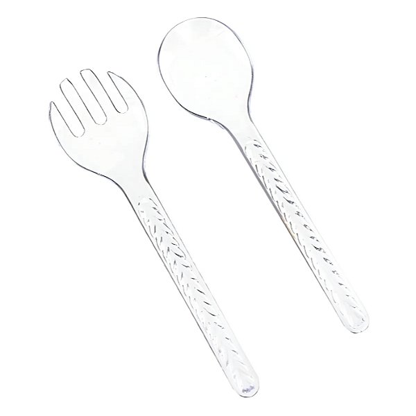 Kit 2 Pegador Talheres de Salada Colher Garfo Grande 27cm K01