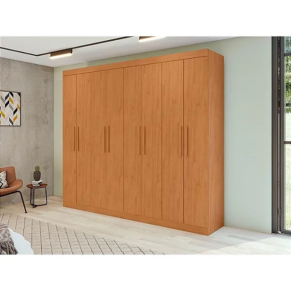 Guarda Roupa Andara 8 Portas Lopas Amendoa Clean