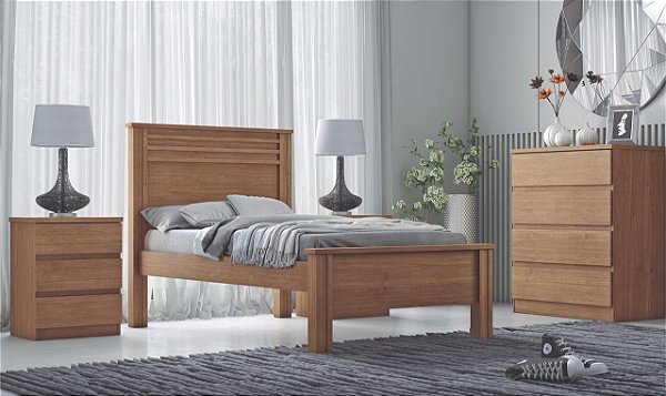 Cama de Solteiro Verona Novo Horizonte Cumaru