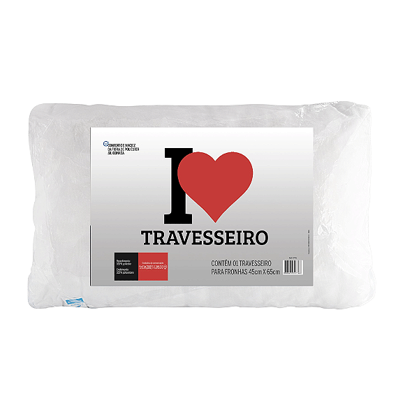Travesseiro I Love Fibra Fibrasca