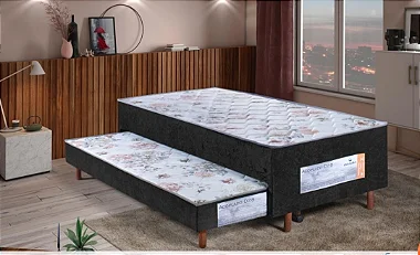 Cama Acoplada  188X88X55 c/auxiliar Colchoarte Mega