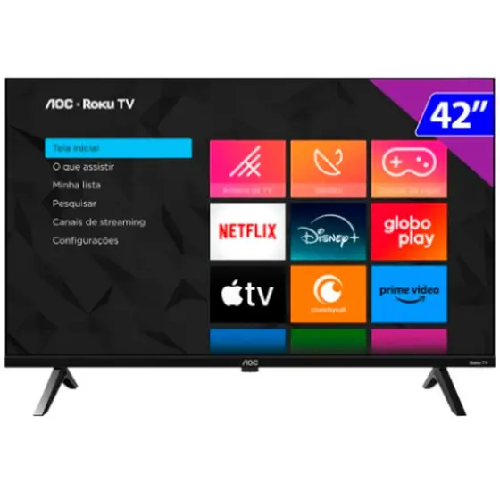 Smart Tv AOC 42 Polegadas LCD LED 42s5045/78g DLED FHD QC HDMI USB