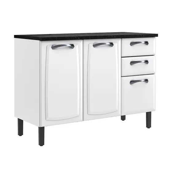 Balcão New Premium 3 Portas 2 Gavetas Itatiaia Branco