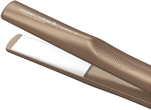Chapa Alisadora Gama Coconut Almond Ceramic Ion Bivolt Marrom