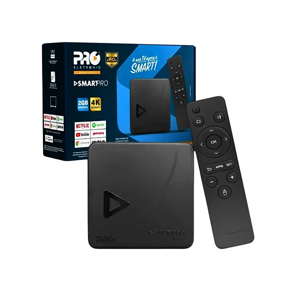 Smartbox Pro Eletronic 4K HD p/ Recpção de Conteúdo Digital