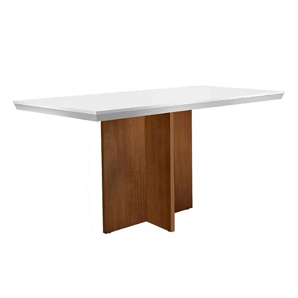 Mesa de Jantar Berlim 1,20 Rufato Imbuia/Off white