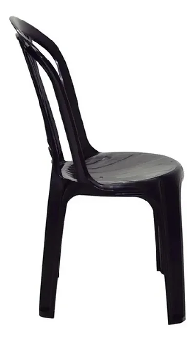 Cadeira s/Braço Bistrô Plástico Preta