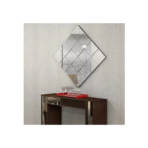 Painel Espelhado Evidence 78x78 Cel Móveis Preto