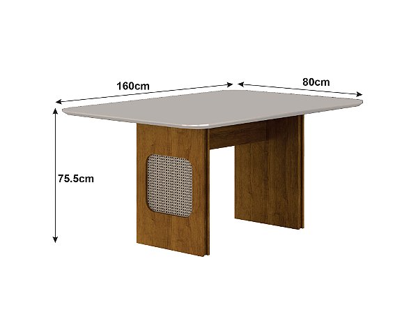 Mesa de Jantar Lara 1,60 Leifer Freijo/Off