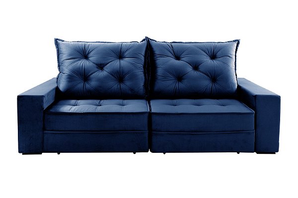 Sofá Berlim Evidence 1,20 Veludo Azul