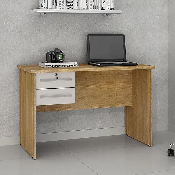 Mesa de Computador Mega Byte Valdemóveis Cinamomo/Off White