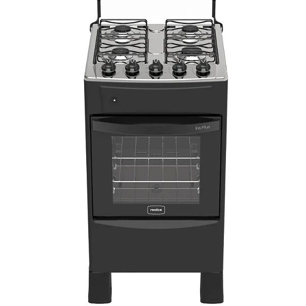 Fogão 4 Bocas Iris Plus Realce Preto