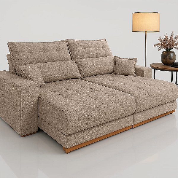 Sofá Dakar Senegal 0,90 Evidence Linho Bege