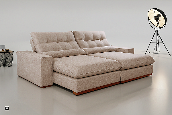 Sofá Sparta Cosmos 1,00 Evidence Linho Bege