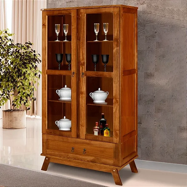 Cristaleira Roma Itália 2 Portas 1 Gaveta Rodmóveis Ypê