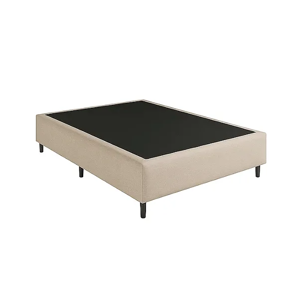 Base Box Casal Veludo Bege 138x188x28 Portobel