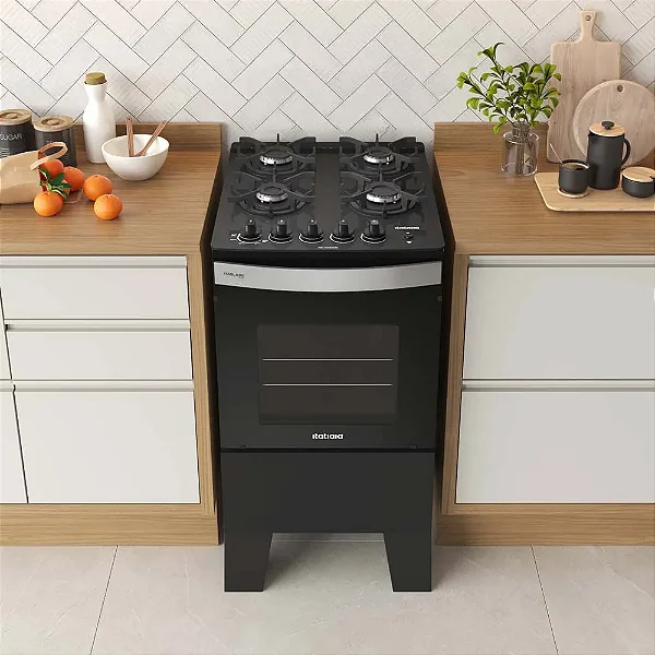 Fogão 4 Bocas Itaglass Plus Itatiaia Preto