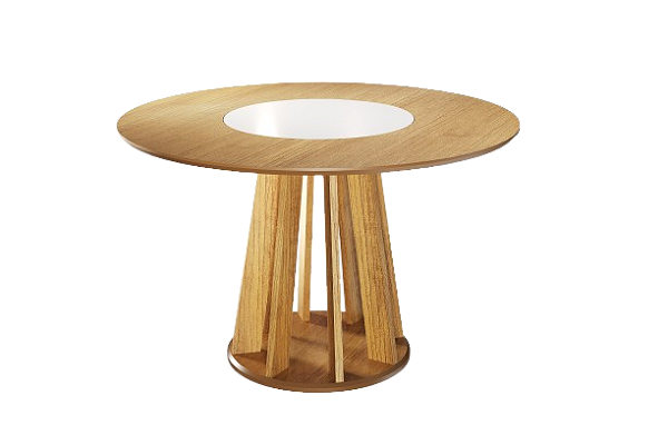 Mesa de Jantas Flora Redonda Valdemóveis Cinamomo/Off white