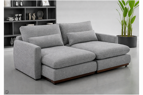 Sofá Evidence Creta 1,00 Linho Cinza