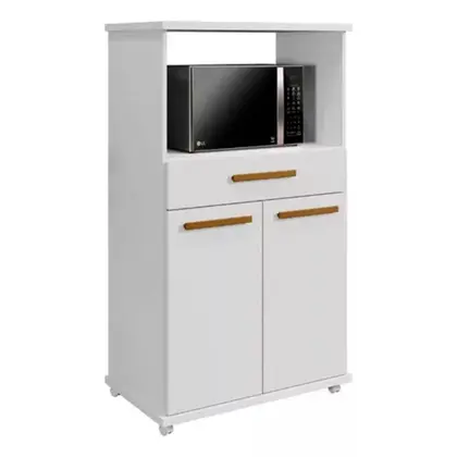 Balcão Conquista 02 Portas 01 Gaveta Arte Móveis Branco