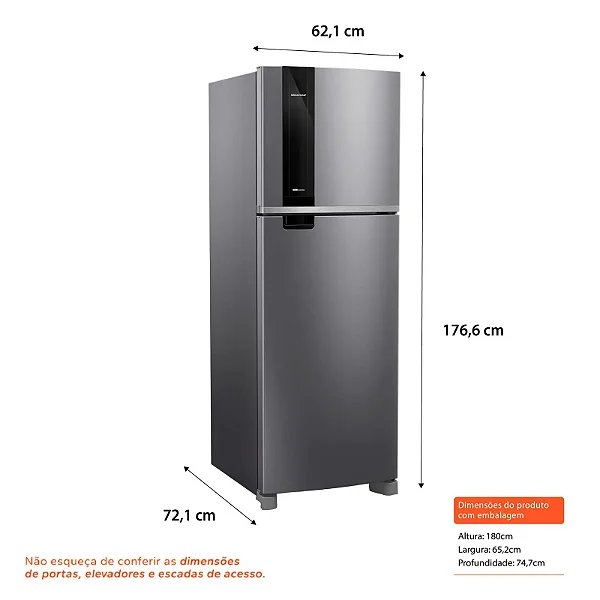 Geladeira Brastemp BRM46 385LTS 110v Inox