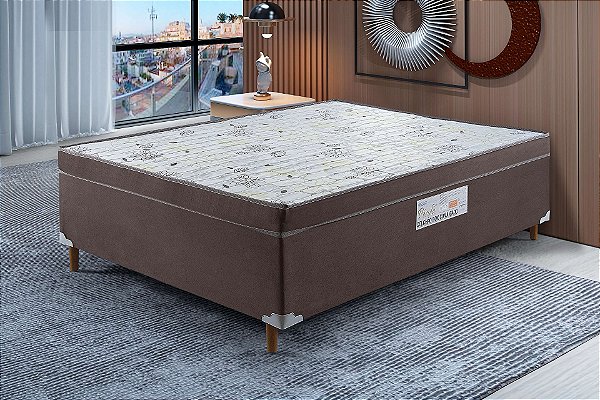 Cama Acoplada Belo Sono 188x138x45 Perola Marrom