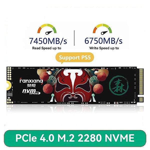 SSD PCI-E NVME M.2 2280 1TB COMPATIVEL PS5 NOTEBOOK DESKTOP