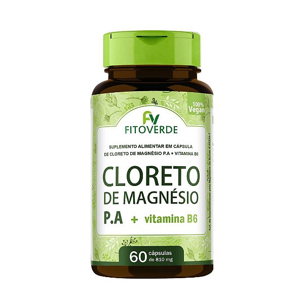 Cloreto de Magnésio + Vitamina B6  810mg 60 Caps Fito Verde