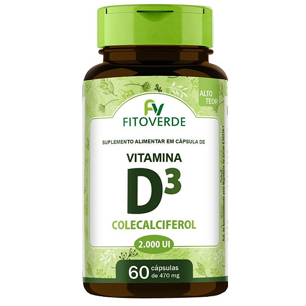 Vitamina D3 2000UI 60 Cápsulas Fito Verde