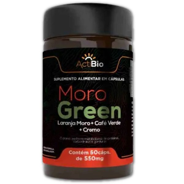 Moro Green Laranja Moro Café Verde Cromo 60 Cápsulas Actibio