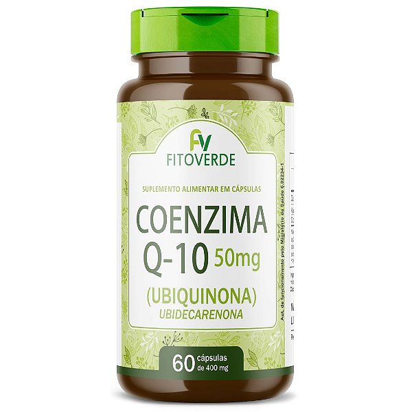 Coenzima Q10 50mg Ubiquinona Pura 60 Caps - Fito Verde