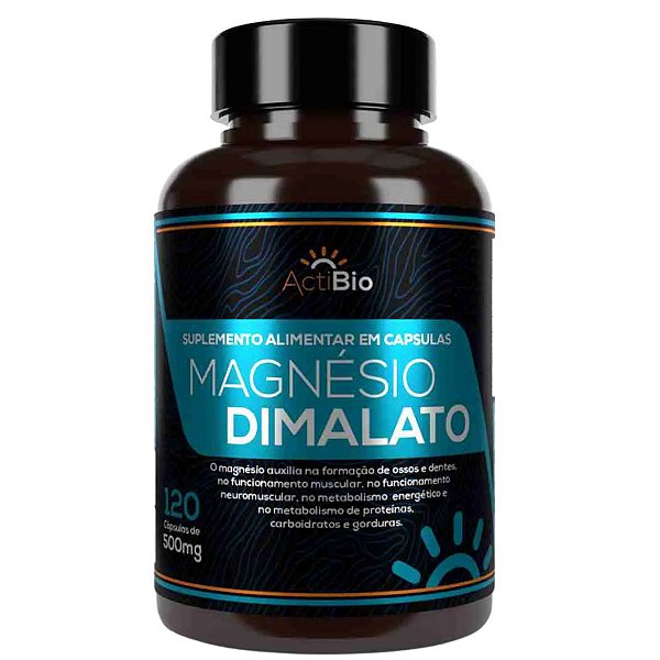 Magnésio Dimalato 120 Cápsulas Actibio