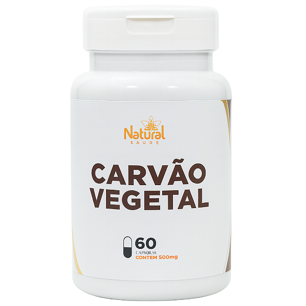 Carvão Vegetal Natural Saúde 500mg 60 Cápsulas