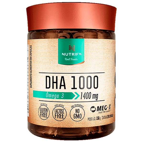 Ômega 3 DHA Nutrify 1400mg Alta Concentração DHA 1000mg – 60 Cápsulas