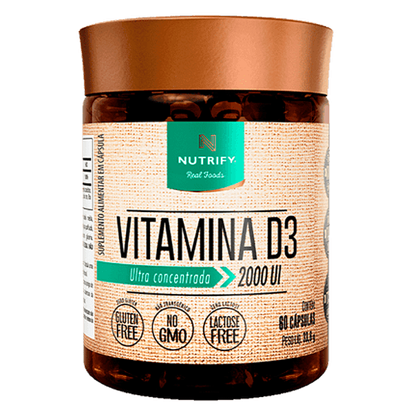 Vitamina D3 2000UI 60 Cápsulas Nutrify