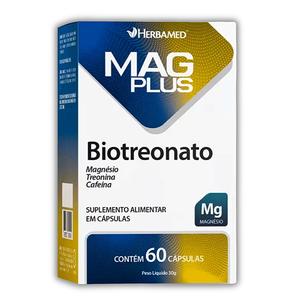 MagPlus Biotreonato de Magnésio 60 Cápsulas Herbamed