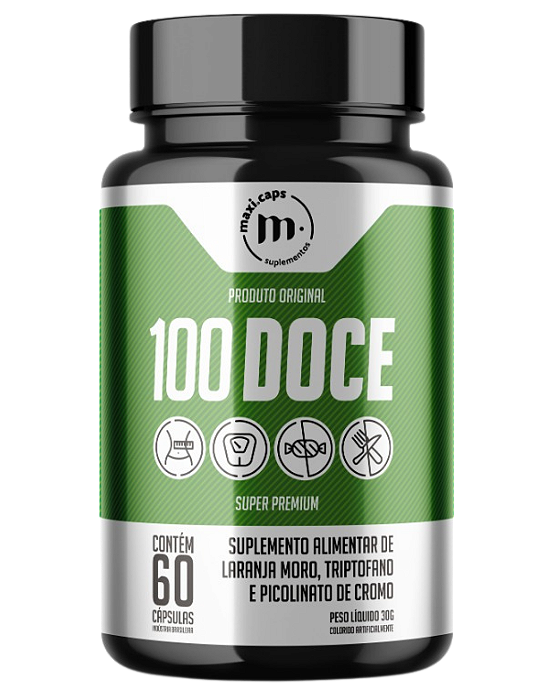 Laranja Moro + Triptofano + Cromo 500mg 60 Cápsulas Controle de Apetite e Vontade de Doce