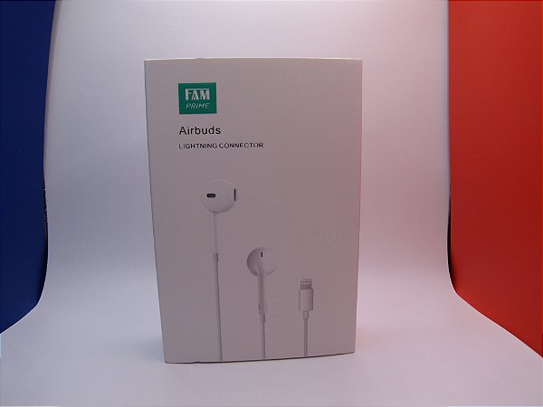 Fone de Ouvido Intra-Auricular para iPhone, com Microfone e controle de volume no cabo, marca FAM, modelo FCA-OE15.