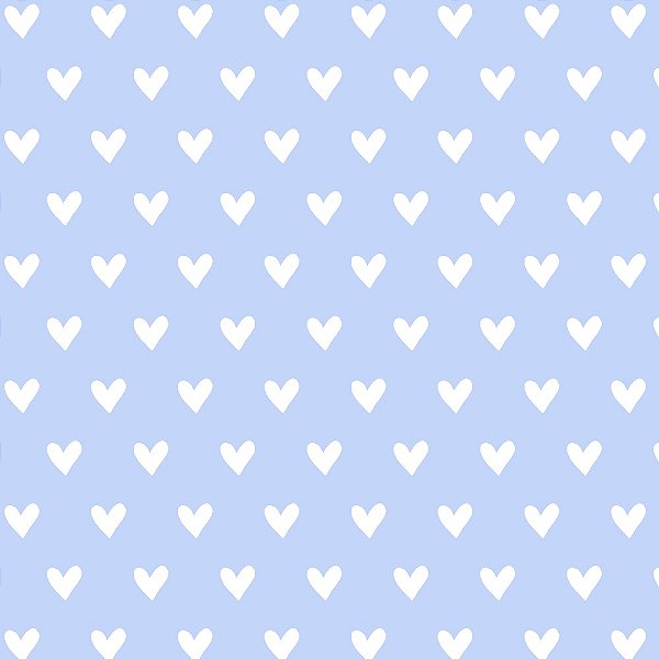 16717 - Corações Branco e Azul Fat Quarter