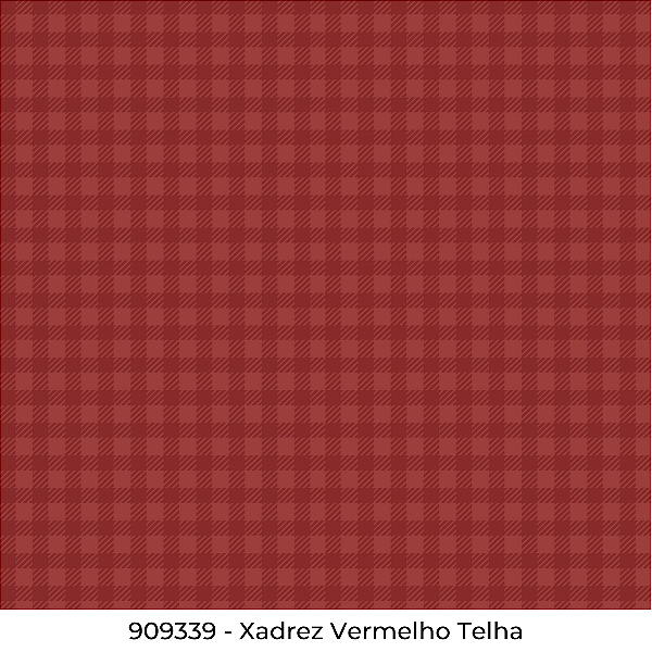 909339 - Xadrez Vermelho - Tecidos Fabricart