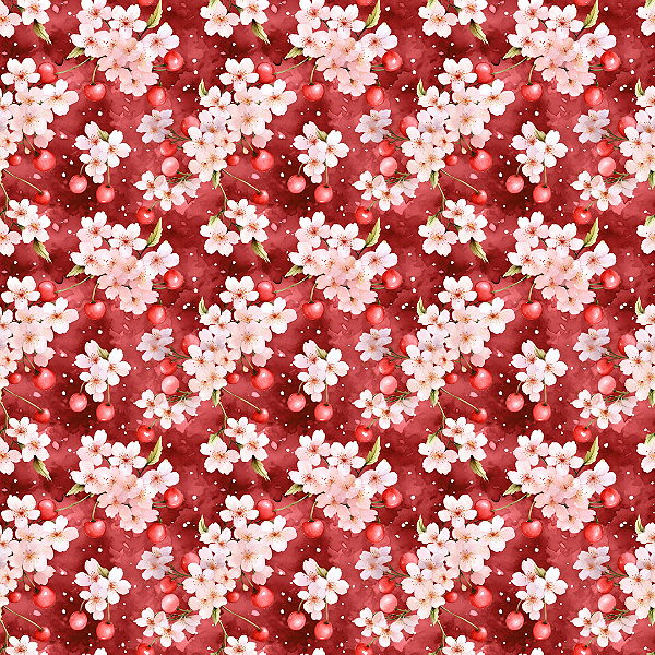 D578 - Flor de Cerejeira Vermelho