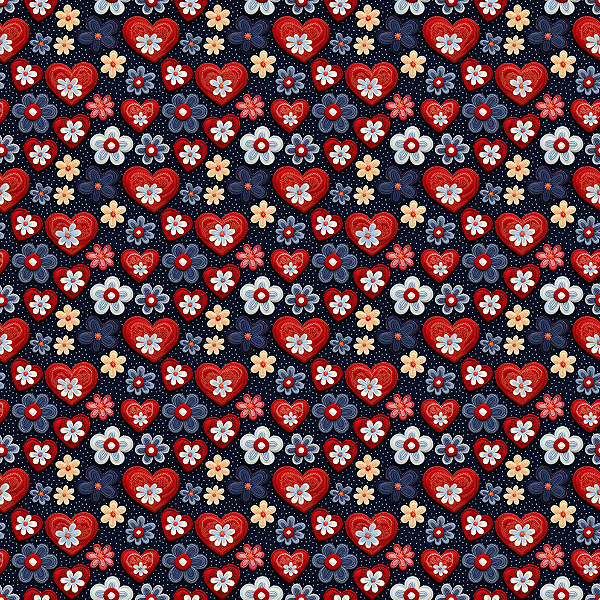 D848 - Corações Bordados 3