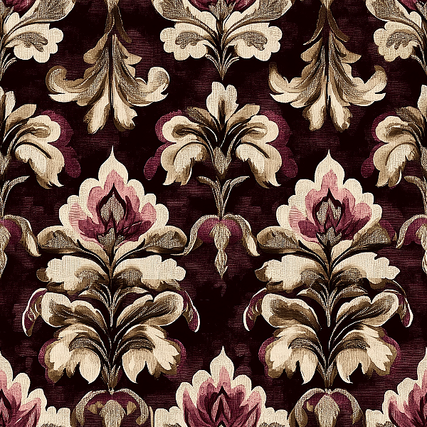D1509 - Damask Bordeaux
