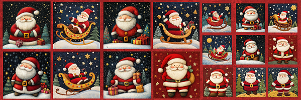 DN310 -Painel Papai Noel Vermelho
