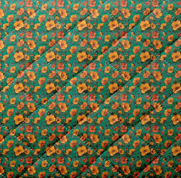 M045 - Matelassê Flores Laranja